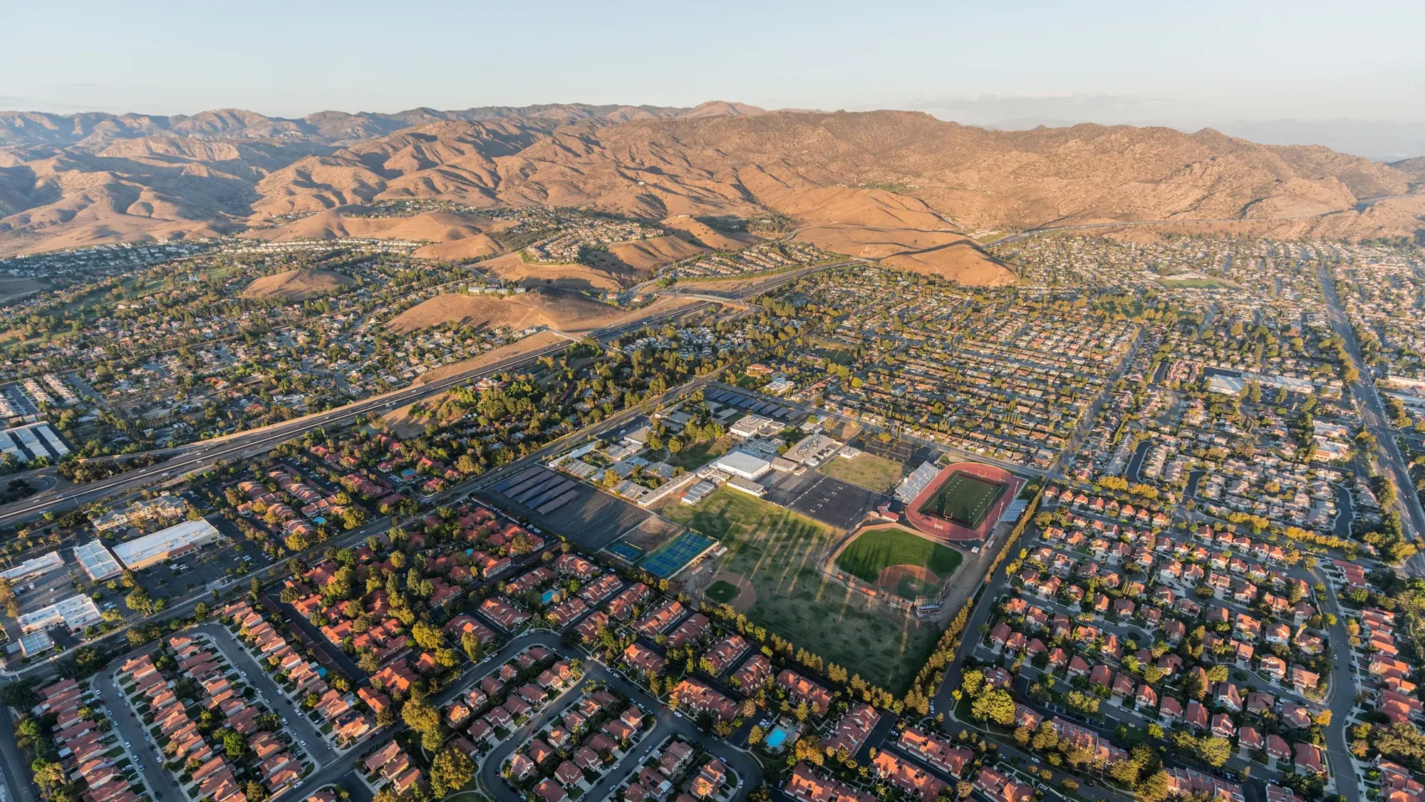 Aerial view of Simi Valley, CA