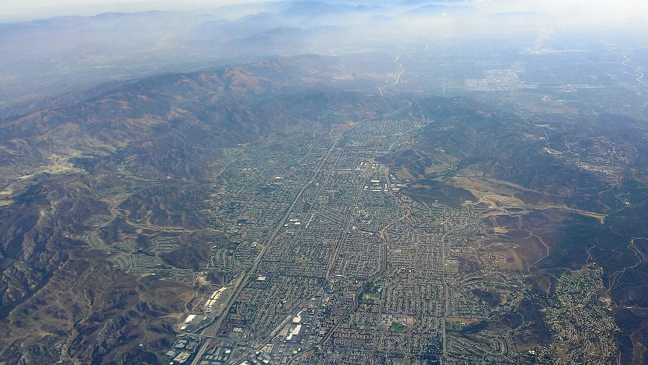 Aerial view of Simi Valley, CA