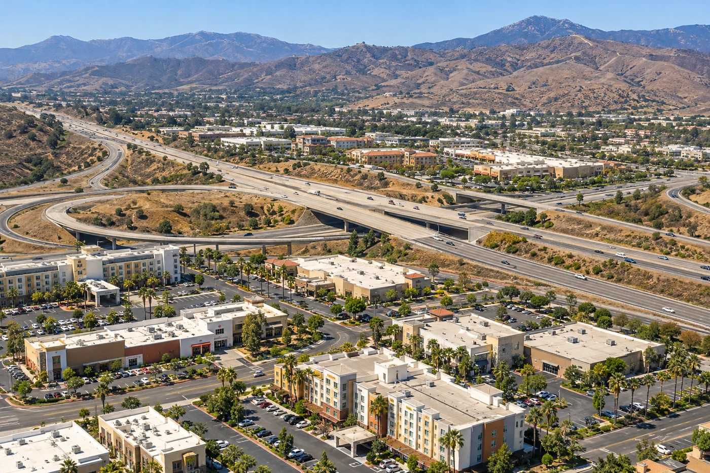 Commercial Roofing near the Oxnard Boulevard and Highway 101 Interchange